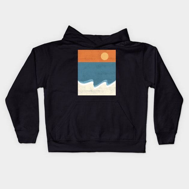 Sun sea sand Kids Hoodie by SkyisBright